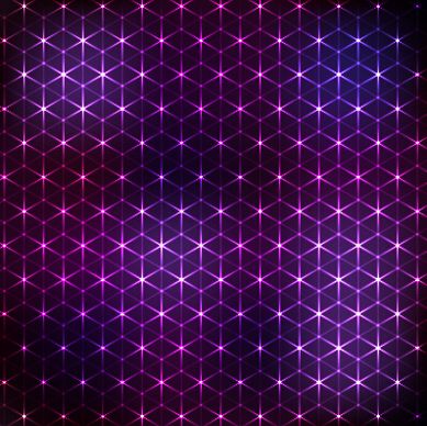 bright neon light art background vector set