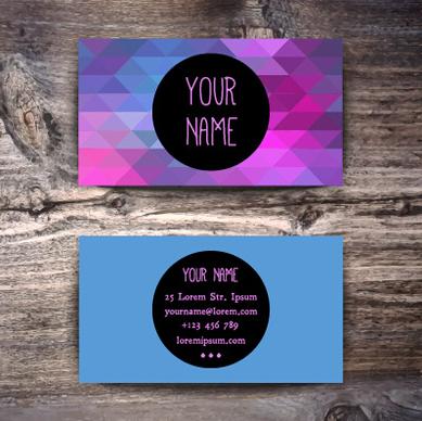 fashion business card colored vector