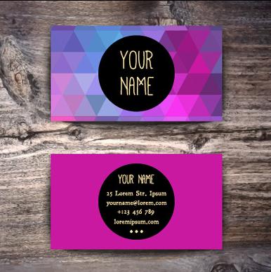 fashion business card colored vector