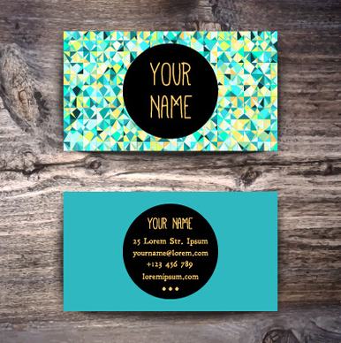 fashion business card colored vector