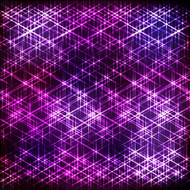 bright neon light art background vector set