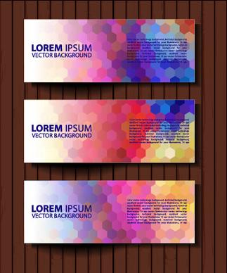 fashion banners colored design vector