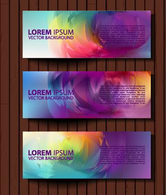 fashion banners colored design vector