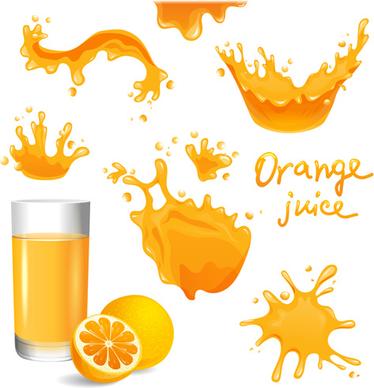 delicious juice drink design vectors