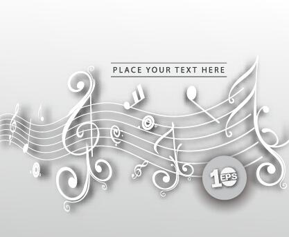 sheet music with note vector background