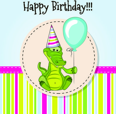 happy birthday baby greeting cards vector