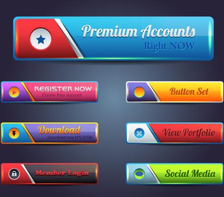 vector buttons picture web design