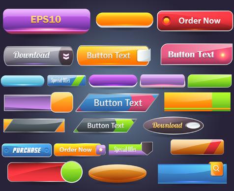 vector buttons picture web design