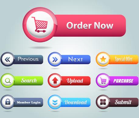 vector buttons picture web design