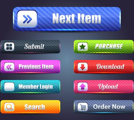 vector buttons picture web design