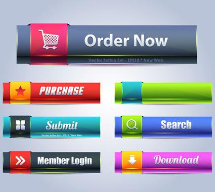 vector buttons picture web design