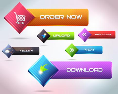 vector buttons picture web design