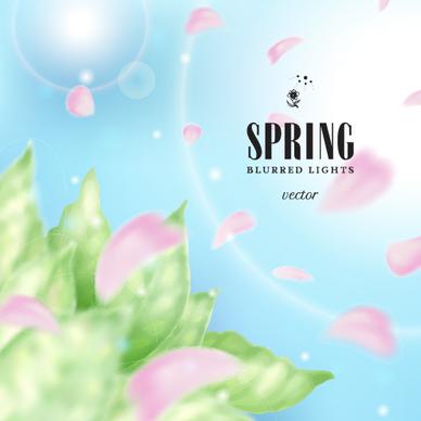 spring blurred lights vector backgrounds art