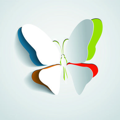 exquisite paper butterfly vector backgrouns