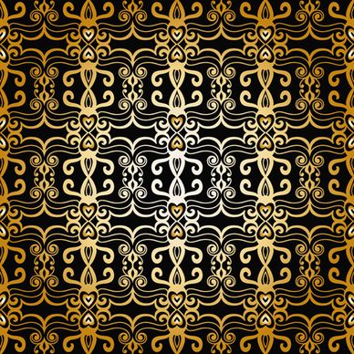 luxurious gold pattern seamless vector background