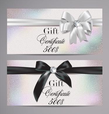 ornate gift certificates template vectors