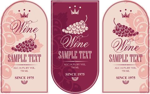 price menu wine retro vector