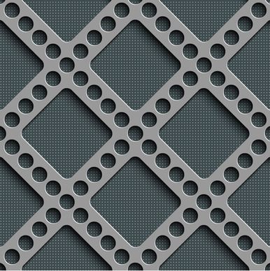 gray plate perforated vector seamless pattern