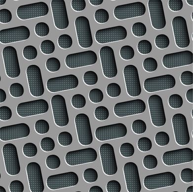 gray plate perforated vector seamless pattern