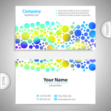 excellent business cards front back template vector