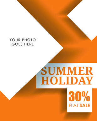 orange styles summer holiday vector poster