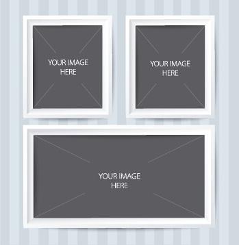 vector empty photo frames design