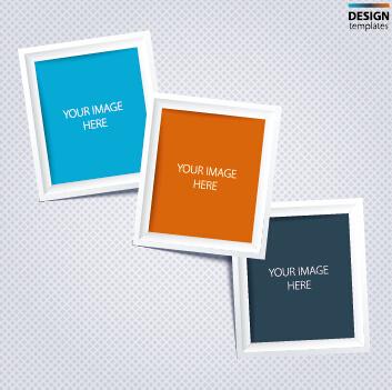 vector empty photo frames design