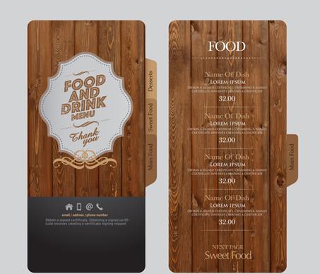 food and drink menu design creative vector