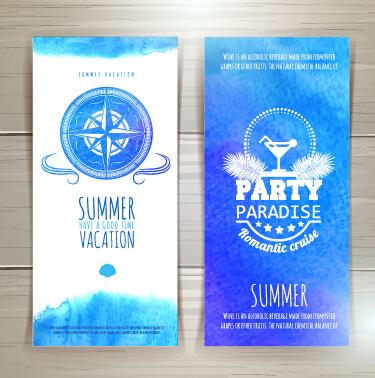 watercolor summer travel creative background