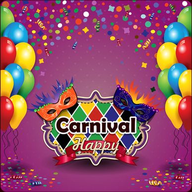 carnival confetti art background vector