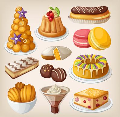 set of food illustration vectors