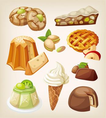 set of food illustration vectors