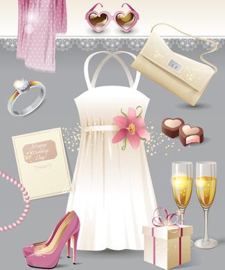 wedding supplies vector