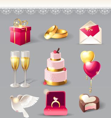 wedding supplies vector