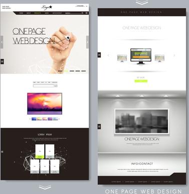 website page design template vector