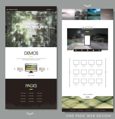 website page design template vector