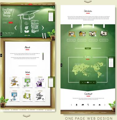 website page design template vector