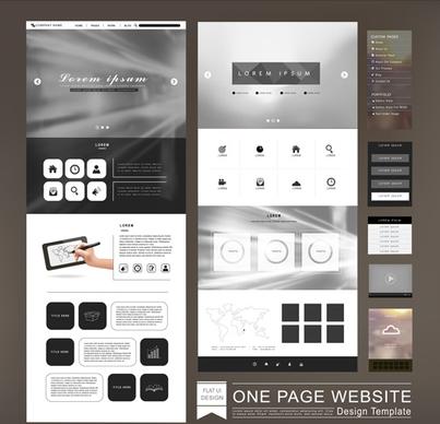 website page design template vector