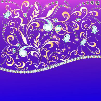 ornate diamonds art background vector