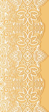 white lace with colored background vector set