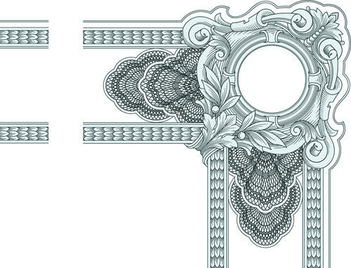 classical medieval border frame vector