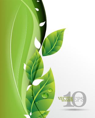 bright green leaves backgrounds vector graphics