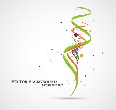 colorful ribbon with dot vector background