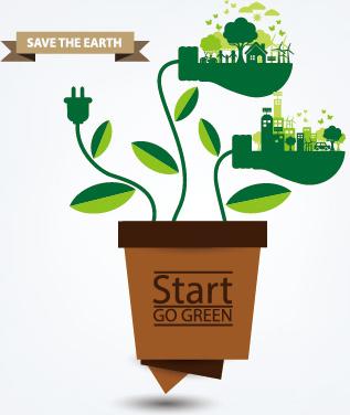 save world eco environmental protection template vector