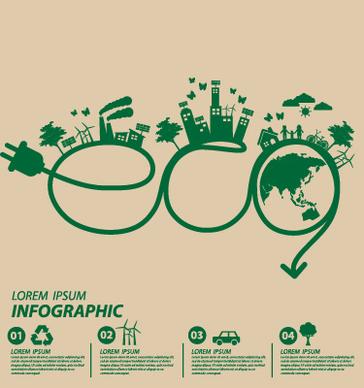 save world eco environmental protection template vector