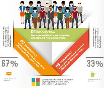 infographic elements with businessman vector template