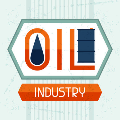 oil industry elements with grunge background