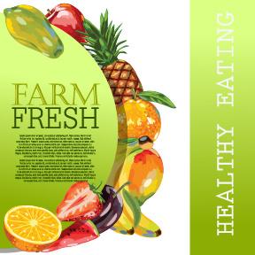 vector farm fresh fruit background design