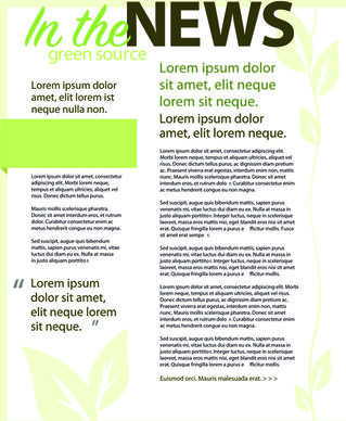 news page layout design vector