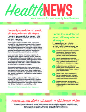 news page layout design vector